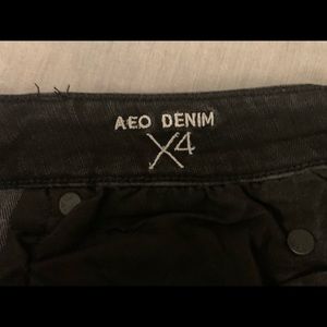 American Eagle Black Denim Short Shorts